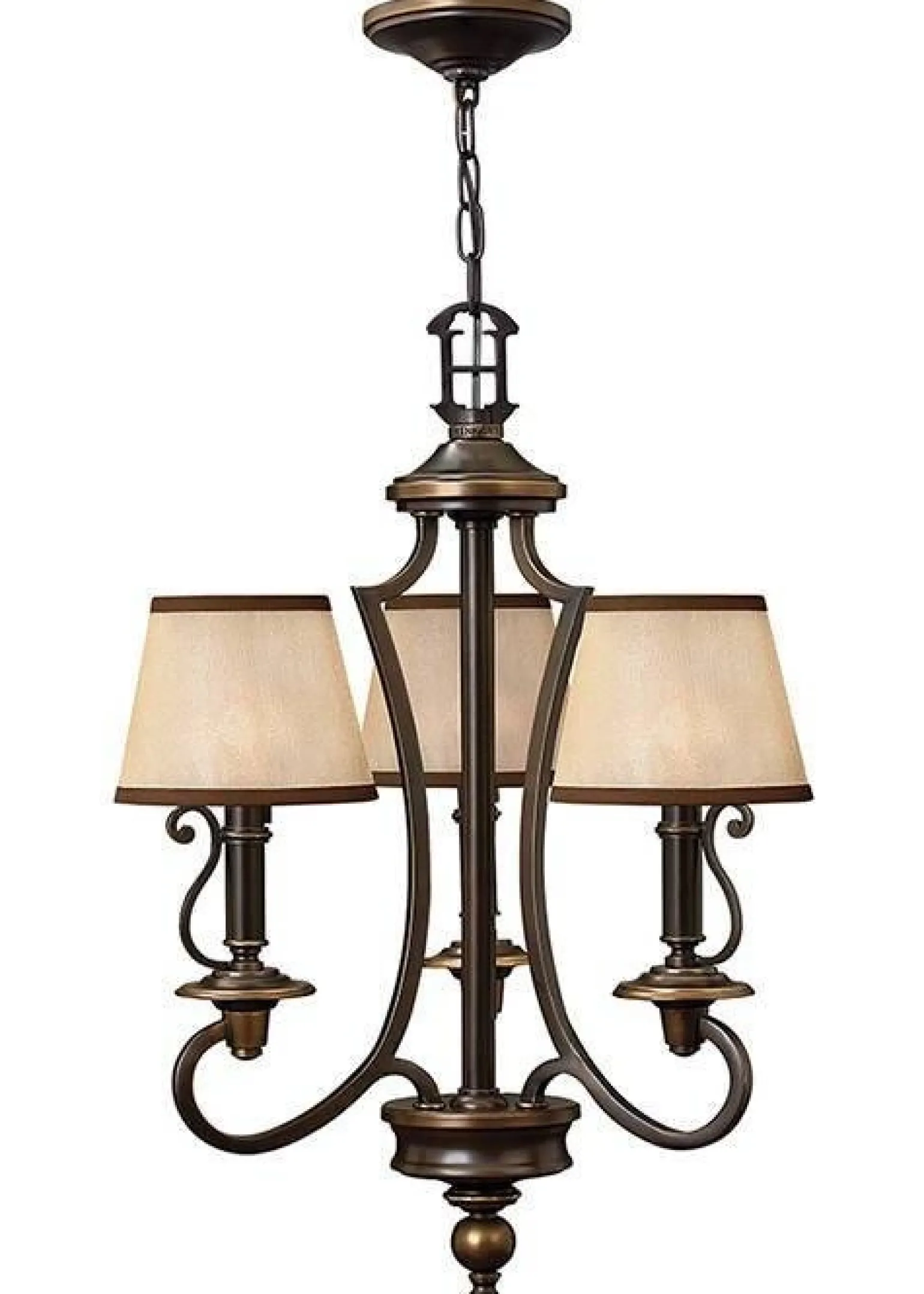 Lampa wisząca PLYMOUTH kol. STARY BRĄZ (HK/PLYMOUTH3) - Hinkley - Elstead Lighting - żyrandol