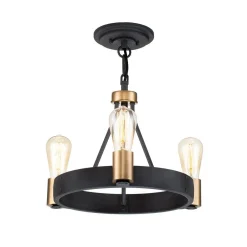 Lampa wisząca/ Półplafon Silas - 3 źródła światła (QN-SILAS-3P-DZ) - Quintiesse