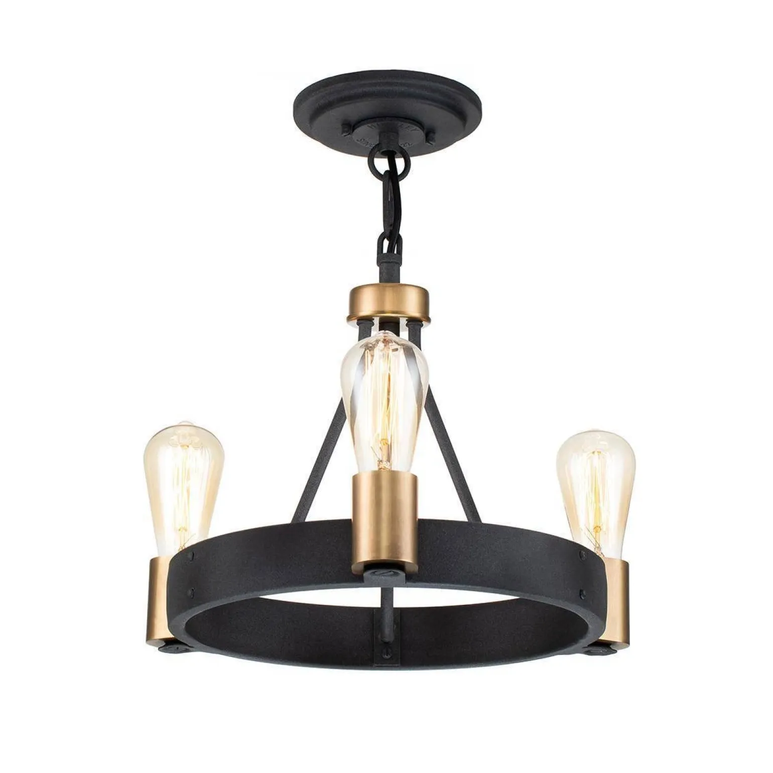 Lampa wisząca/ Półplafon Silas - 3 źródła światła (QN-SILAS-3P-DZ) - Quintiesse