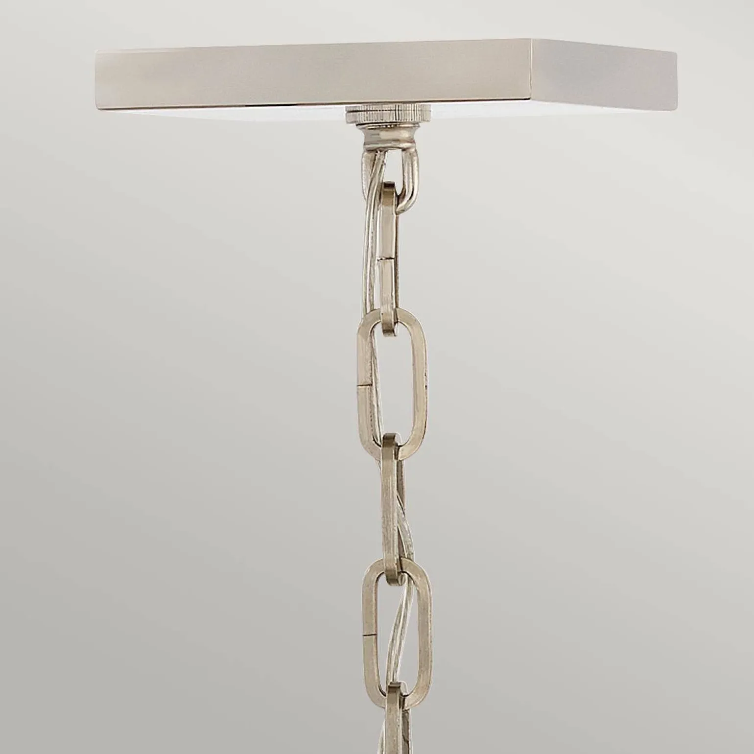 Lampa wisząca/ Półplafon Stinson - 4 źródła światła - Czarna/ Polerowany nikiel (QN-STINSON-4P-M-BK) - Quintiesse