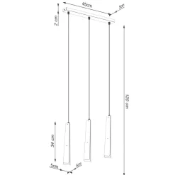 Lampa wisząca PRYSM 3L biała (SL.1399) - Sollux Lighting