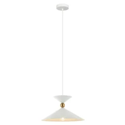 Lampa wisząca Quelto biała (PND-84432-1-WH) - Italux