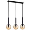 Lampa Wisząca Ravena (PND-2324-3L BK+AMB) - Italux