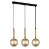 Lampa Wisząca Ravena (PND-2324-3L BRO+AMB) - Italux