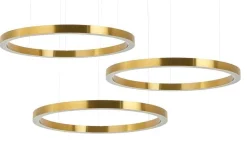 Lampa wisząca RING 100 + 100 + 100 złota na jednej podsufitce (MSE0100100100) - King Home