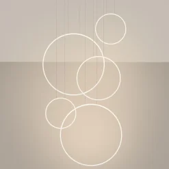 Lampa wisząca RIO 5 55/55/78/110/110 biała LED 3000K (TH.542) - Thoro Lighting