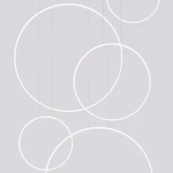 Lampa wisząca RIO 5 55/55/78/110/110 biała LED 3000K (TH.542) - Thoro Lighting