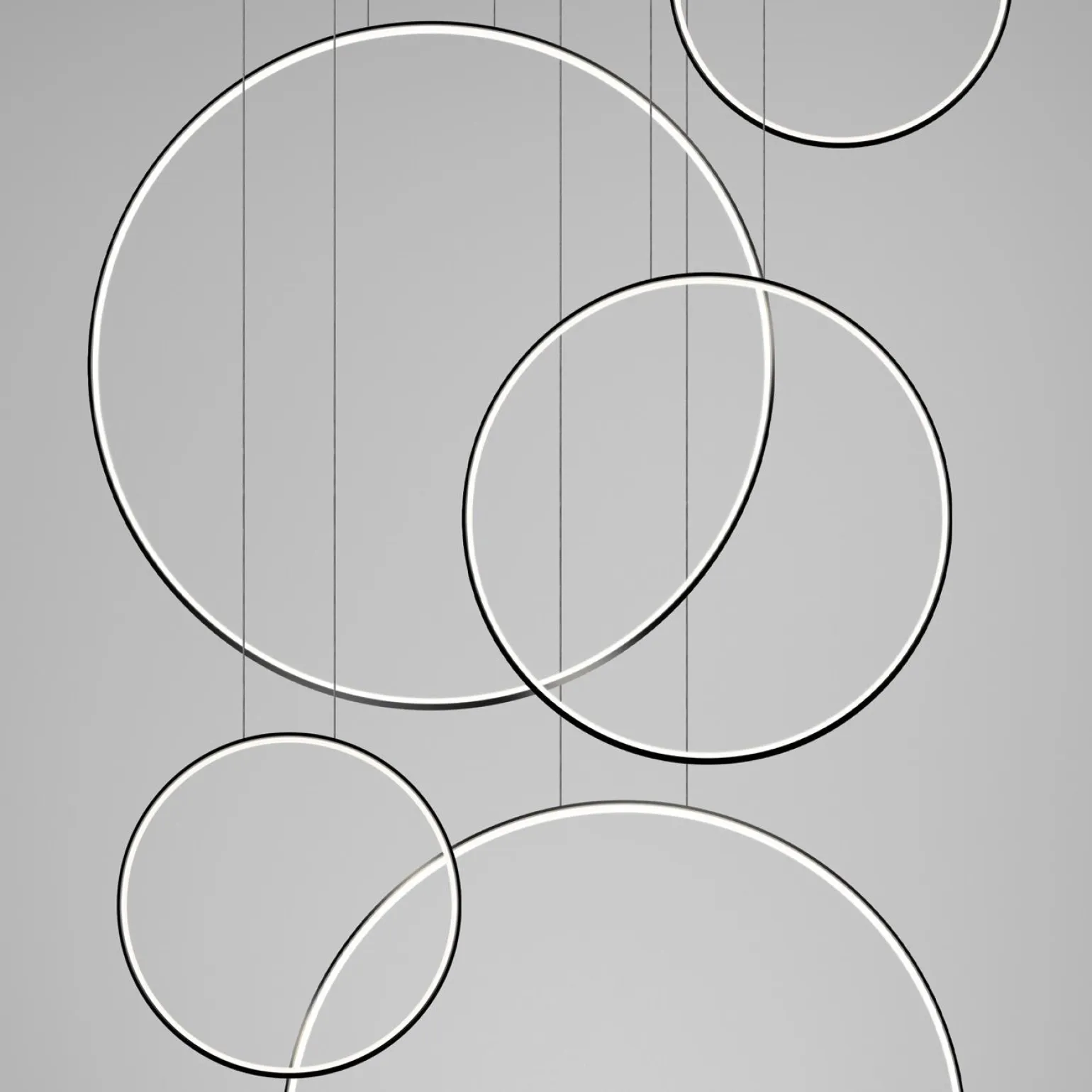 Lampa wisząca RIO 5 55/55/78/110/110 czarna LED 4000K (TH.544) - Thoro Lighting