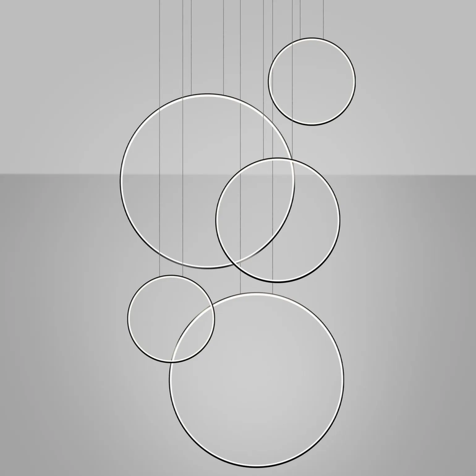 Lampa wisząca RIO 5 55/55/78/110/110 czarna LED 4000K (TH.544) - Thoro Lighting