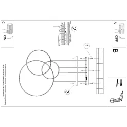 Lampa wisząca RIO 3 55/78/110 czarna LED 3000K (TH.540) - Thoro Lighting