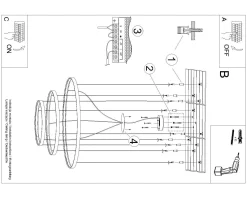 Lampa wisząca RIO 3 55/78/110 złoty LED 3000K (TH.173) - Thoro Lighting