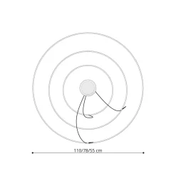 Lampa wisząca RIO 3 55/78/110 złoty LED 4000K (TH.269) - Thoro Lighting