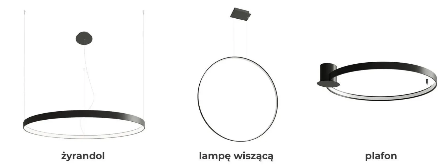 Lampa wisząca RIO 78 czarny LED 3000K (TH.118) - Thoro Lighting