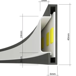 Lampa wisząca RIO 55 czarny LED 3000K (TH.106) - Thoro Lighting