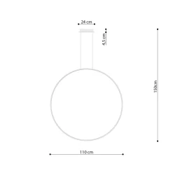 Lampa wisząca RIO 110 ochra czerwona LED 4000K (TH.410) - Thoro Lighting