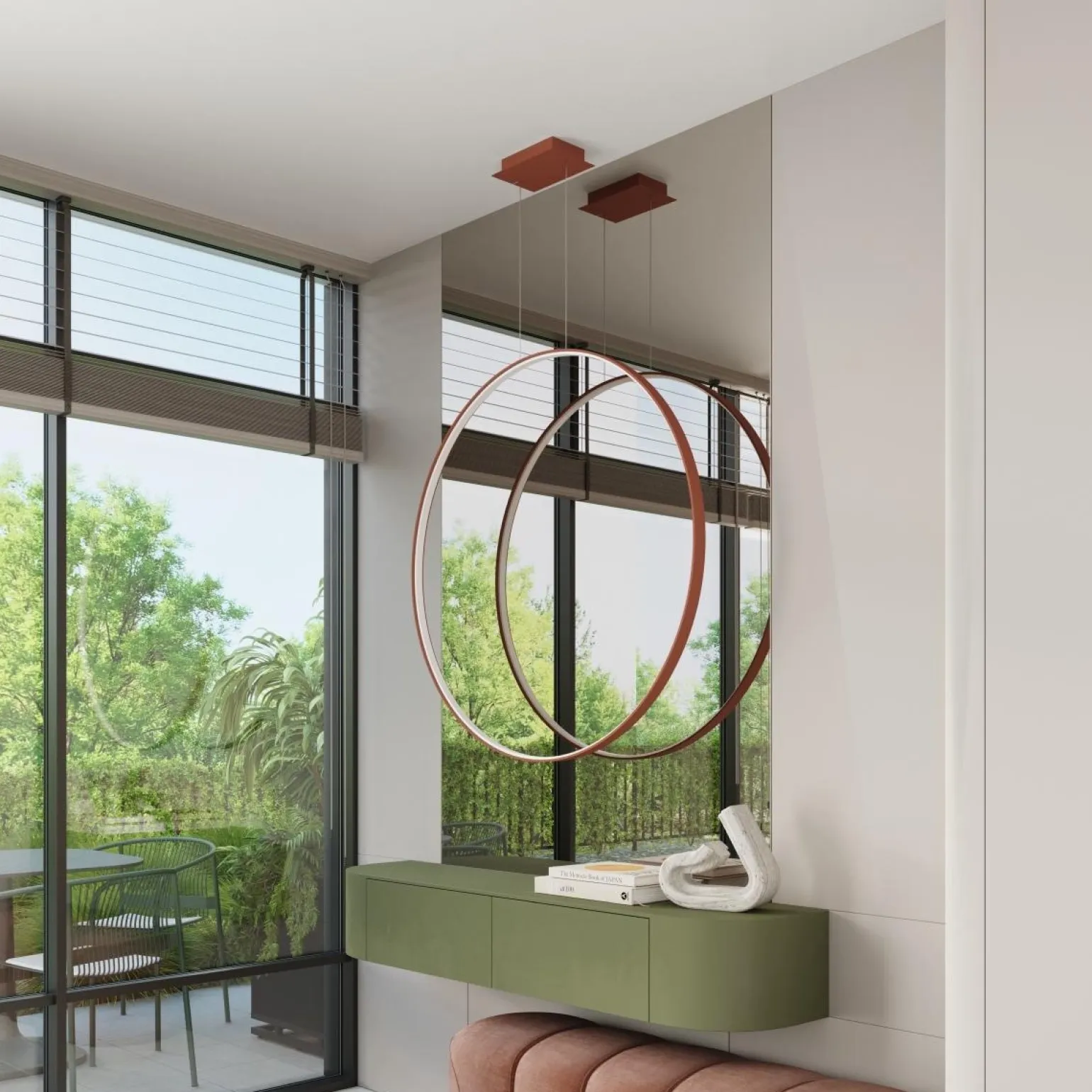 Lampa wisząca RIO 55 ochra czerwona LED 4000K (TH.408) - Thoro Lighting