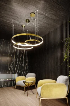 Lampa wisząca RIO 78 złoty połysk LED 3000K (TH.248) - Thoro Lighting