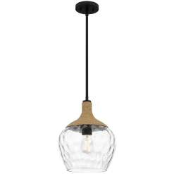Lampa wisząca Royer - 1 źródło światła - Matowa czerń (QZ-ROYER-1P-MBK) - Elstead Lighting