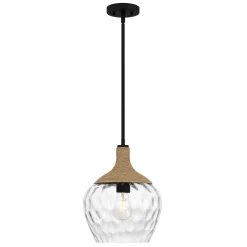 Lampa wisząca Royer - 1 źródło światła - Matowa czerń (QZ-ROYER-1P-MBK) - Elstead Lighting