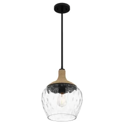 Lampa wisząca Royer - 1 źródło światła - Matowa czerń (QZ-ROYER-1P-MBK) - Elstead Lighting