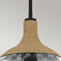 Lampa wisząca Royer - 1 źródło światła - Matowa czerń (QZ-ROYER-1P-MBK) - Elstead Lighting