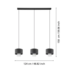 Lampa wisząca SAPUARA czarna (39978) - EGLO