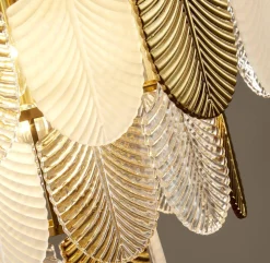 Lampa wisząca SECRET biało złota 80 cm (D824P-800) - Step into Design