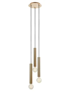 Lampa Wisząca SENCILLO Round 3L Brass (108436) - Markslojd
