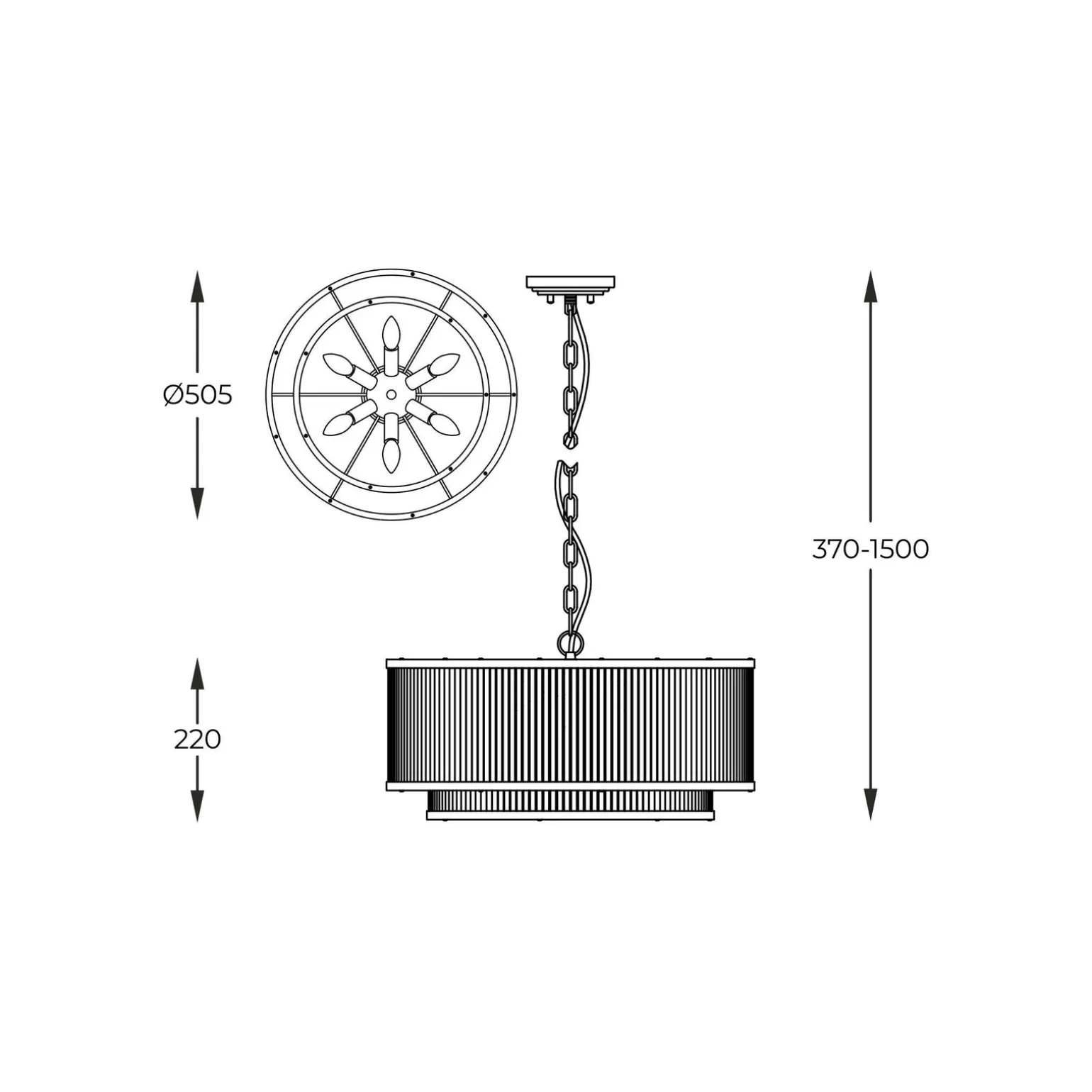 Lampa Wisząca SERGIO Kol. Złota (P0528-06H-V6AC) - Zuma Line