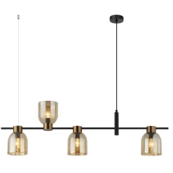 Lampa wisząca Servio (PND-66892-4-BK-AMB) - Italux