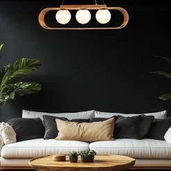Lampa wisząca Sfera - 3 źródła światła (QN-SFERA-3P-TEAK) - Quintiesse