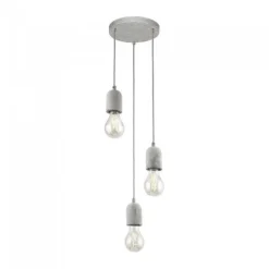 Lampa wisząca SILVARES szara (95523 - EGLO) - żyrandol