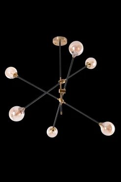 Lampa wisząca SOLEN 6 Czarno złota AZ4700 Azzardo