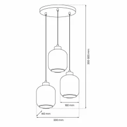 Lampa wisząca SOMBRA SMOKED 3xE27 (MLP8375) - Milagro