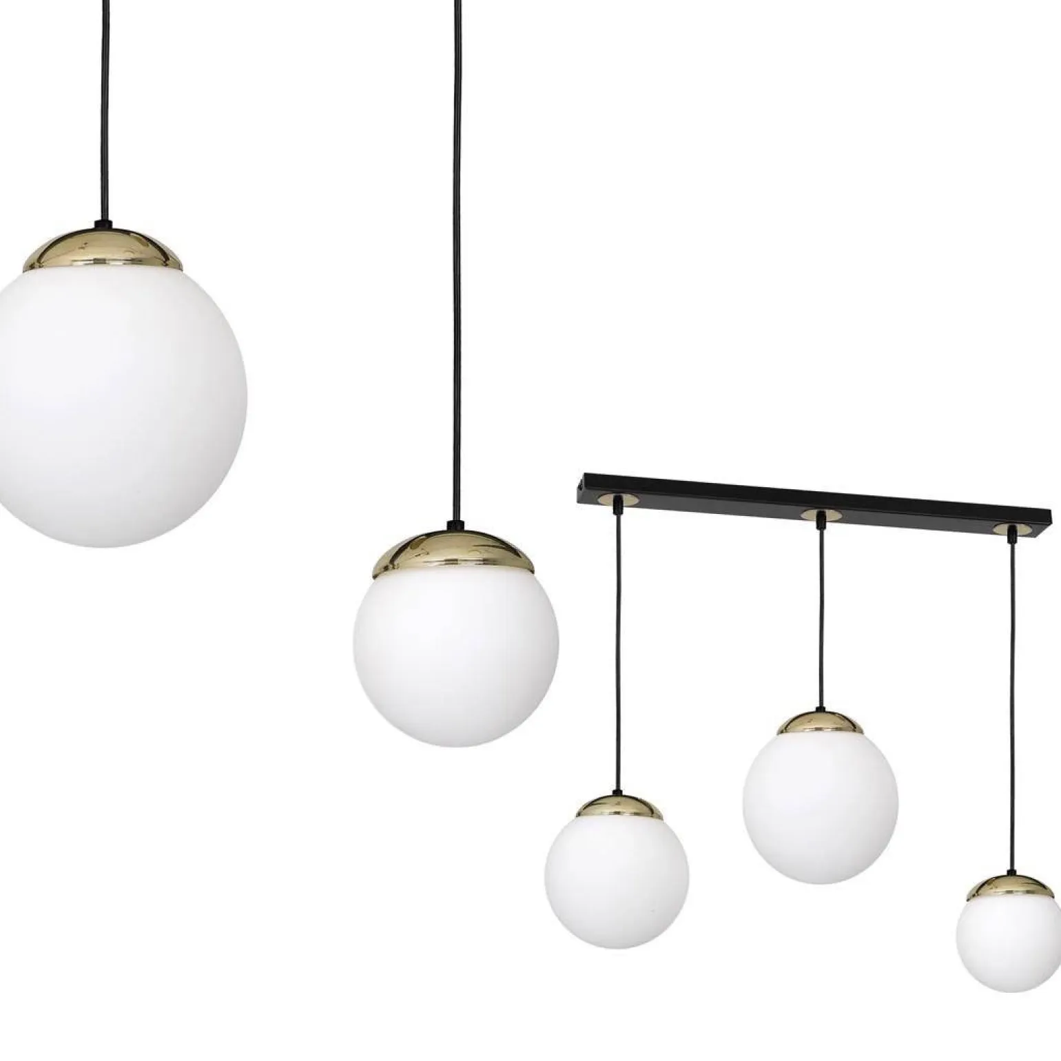 Lampa wisząca SPARTA BLACK / GOLD 3xE14 (MLP6500) - Milagro