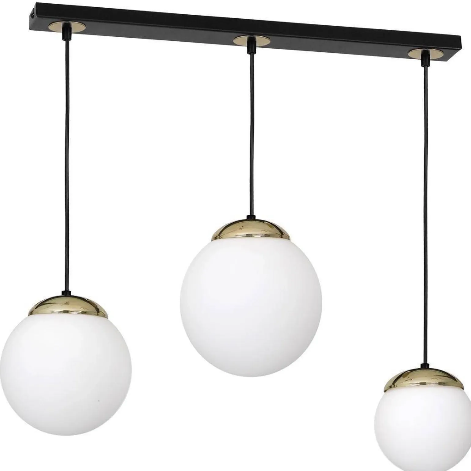 Lampa wisząca SPARTA BLACK / GOLD 3xE14 (MLP6500) - Milagro