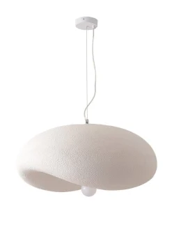 Lampa wisząca STONE FLAT biała 40 cm (DN429-400) - Step into Design