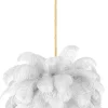 Lampa wisząca TIFFANY 135 biała mosiądz / naturalne pióra (JD0019.WHITE) - King Home
