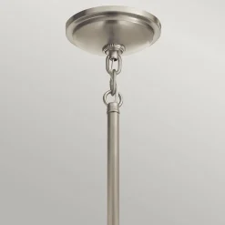 Lampa wisząca Tollis - 1 źródło światła - Białe/ Szczotkowany nikiel (QN-TOLLIS-P-BN) - Quintiesse