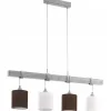 Lampa wisząca TOWNSHEND 2 4xE27 biało-brązowa (49927 - Eglo) - żyrandol