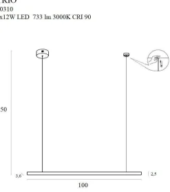 Lampa wisząca TRIO 1 (P0310) - Maxlight