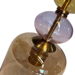 Lampa wisząca Tropea 1xE27 bursztynowa, mała (LP-2004/1P S AM) - Light Prestige