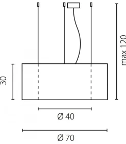 Lampa wisząca Tubus 70 (67784) Ramko - żyrandol