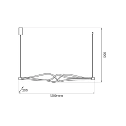 Lampa wisząca TWISTER 56W LED (ML1189) - Milagro