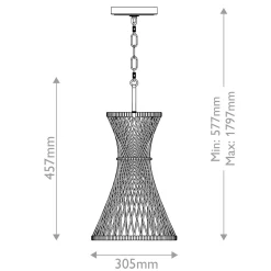 Lampa wisząca Twyla - 1 źródło światła - Oksydowane złoto (QN-TWYLA-1P-BNG) - Quintiesse