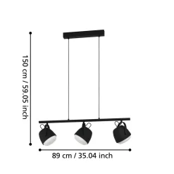 Lampa wisząca UPANEMA czarna (390046) - EGLO