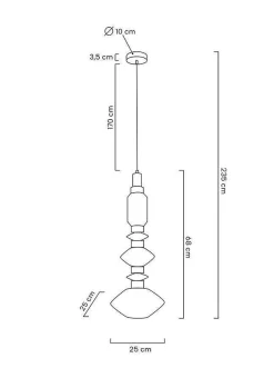 Lampa wisząca VASO złota (MSE1501100212) - Moosee