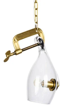 Lampa wisząca VICE mosiądz (MD10961-1S.BRASS) - King Home