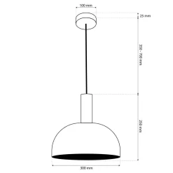 Lampa wisząca VISBY BLACK 1xE27 (MLP1553) - Milagro