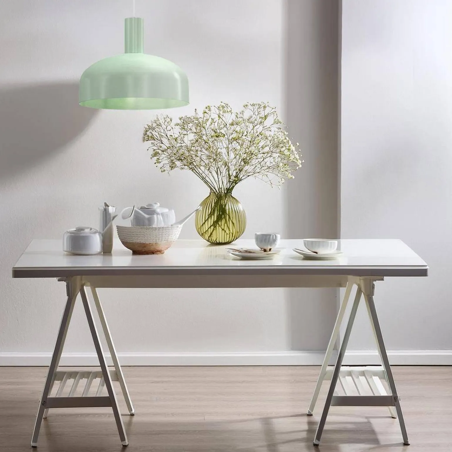 Lampa wisząca VISBY MIĘTOWY 1xE27 (MLP1555) - Milagro